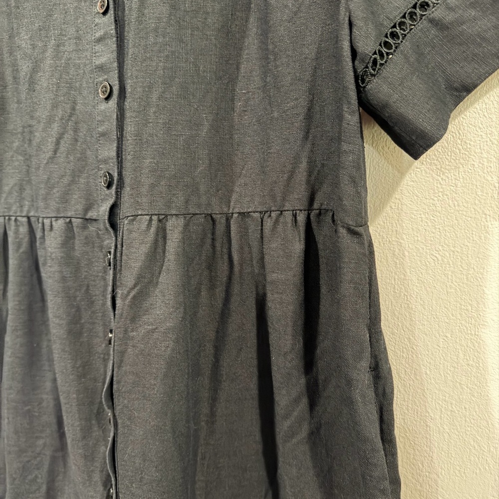 Chico's Black Button-Down Dress Size Medium Great Condition - Picture 11 of 15